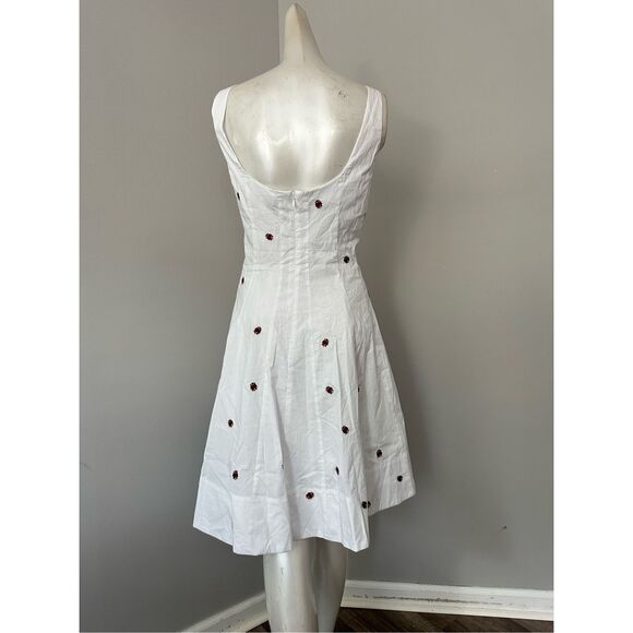 NWT STAUD MINI WELLS DRESS LADYBUGS SIZE 14 $295 - Picture 6 of 10